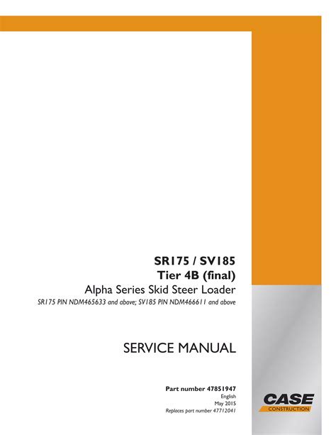 case sr175 skid steer motot oil|SR175 Tier 4 Maintenance Chart.